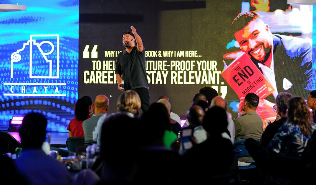 motivational speaker on stage