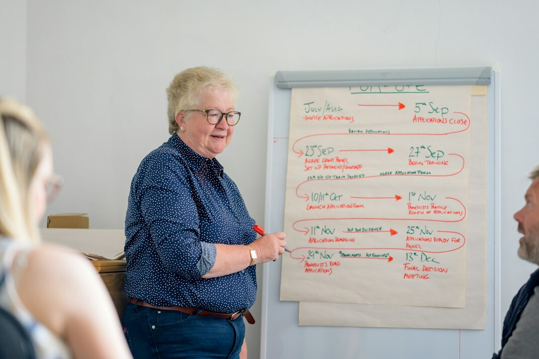 woman leading workshop